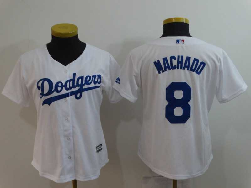 Women Dodgers 8 Manny Machado White Cool Base Jerseys,We sell and wholesale Women Dodgers 8 Manny Machado White Cool Base Jerseys on line form chian!